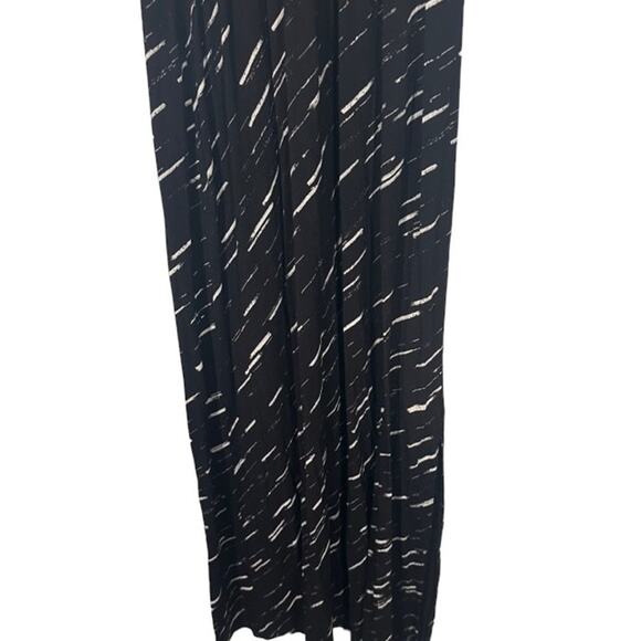 Apt. 9 Black & White Sleeveless V-Neck Side Slit Long Dress Women Sz S - Picture 4 of 12